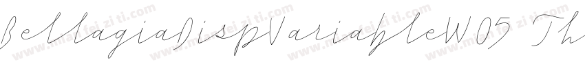 BellagiaDispVariableW05 Th字体转换